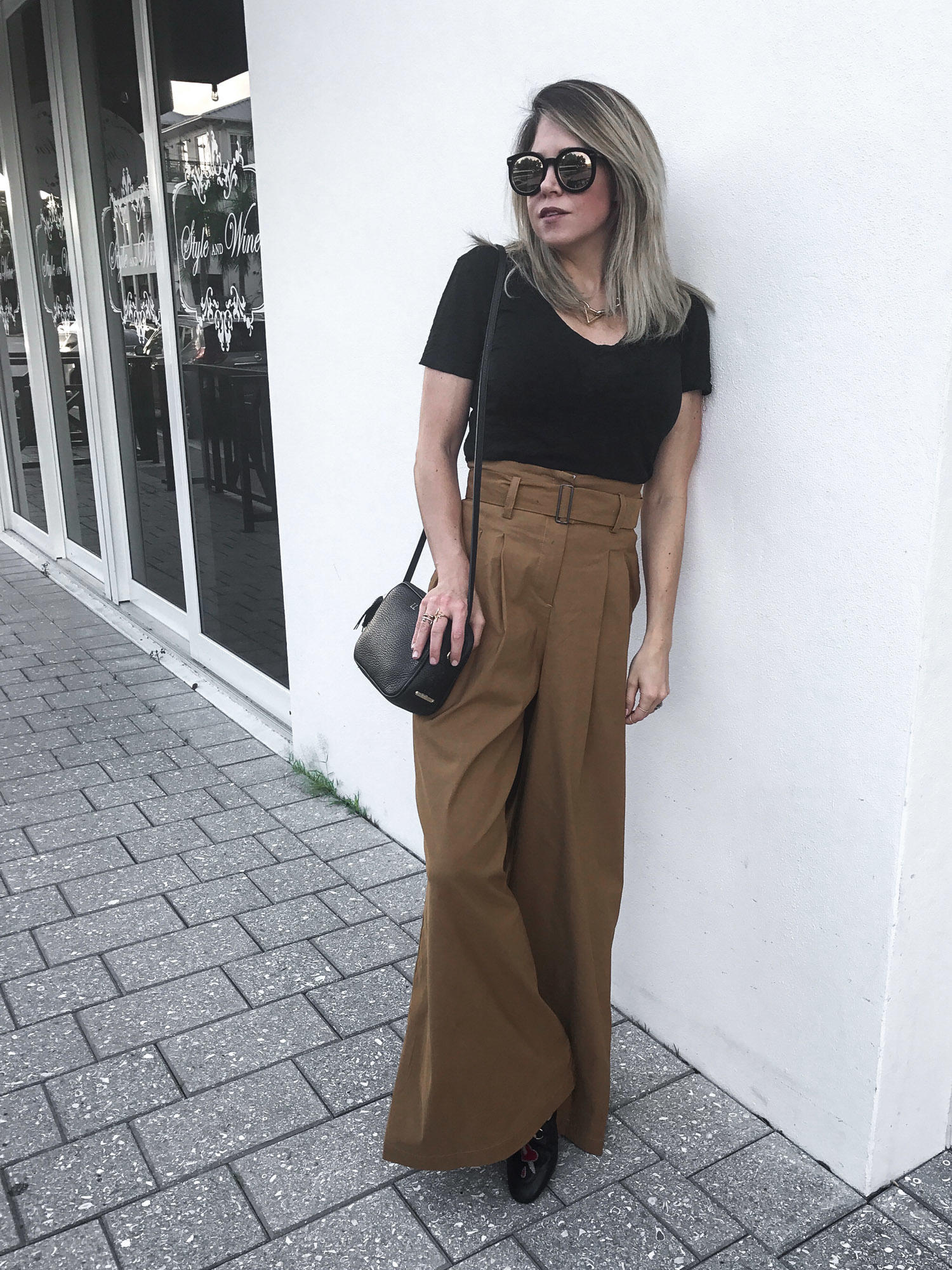 fartey Lightning Deals of Today Wide Leg Pants for Women 2023 High Paperbag  Waist Solid Color Slim Trousers with Waist Tie Pockets Lounge Vacation Work  Pants - Walmart.com