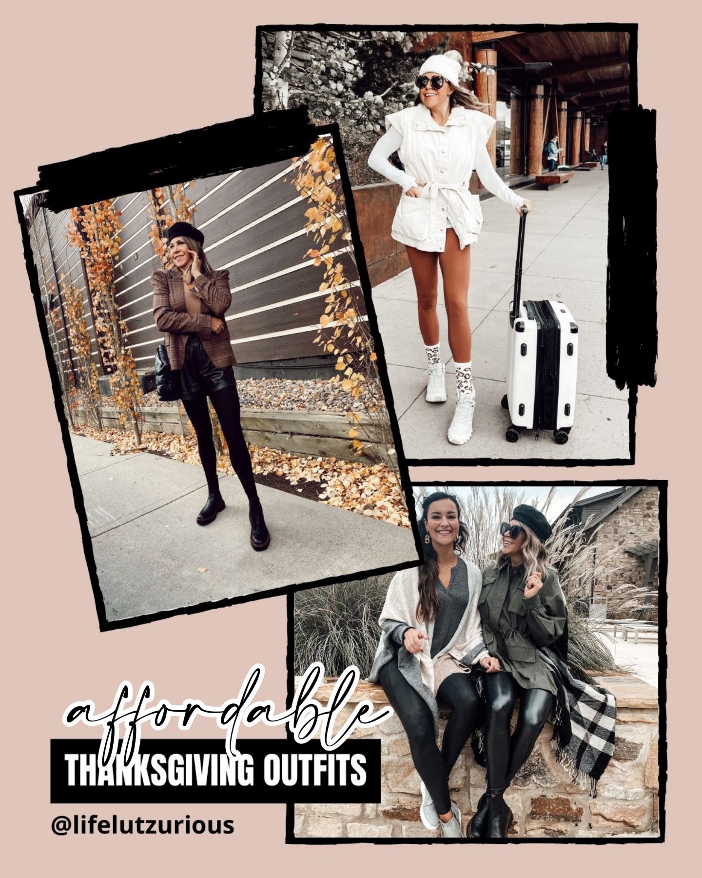 Have no idea what to wear for Thanksgiving? Style blogger Life Lutzurious shows you multiple affordable Thanksgiving outfits from comfy to fancy.