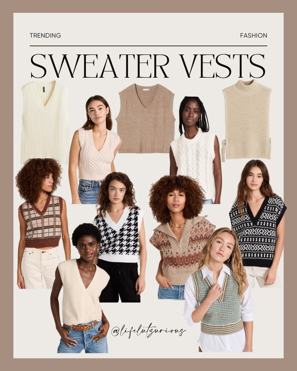 5 Ways to Style a Sweater Vest - Fashion Blog - ROSENINE