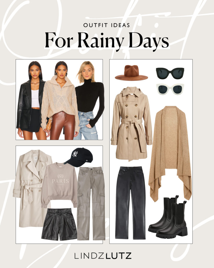 rainy day travel outfits